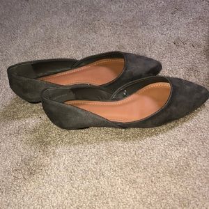Brand new grey suede flats